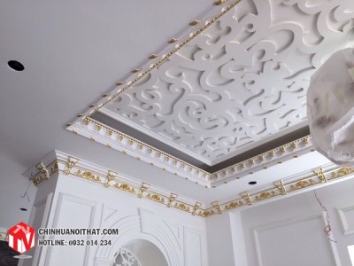 Trần trang trí dát vàng